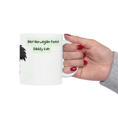 Norwegian Forest Cat Peek-a-Boo Mug | Best Norwegian Forest Daddy Gift