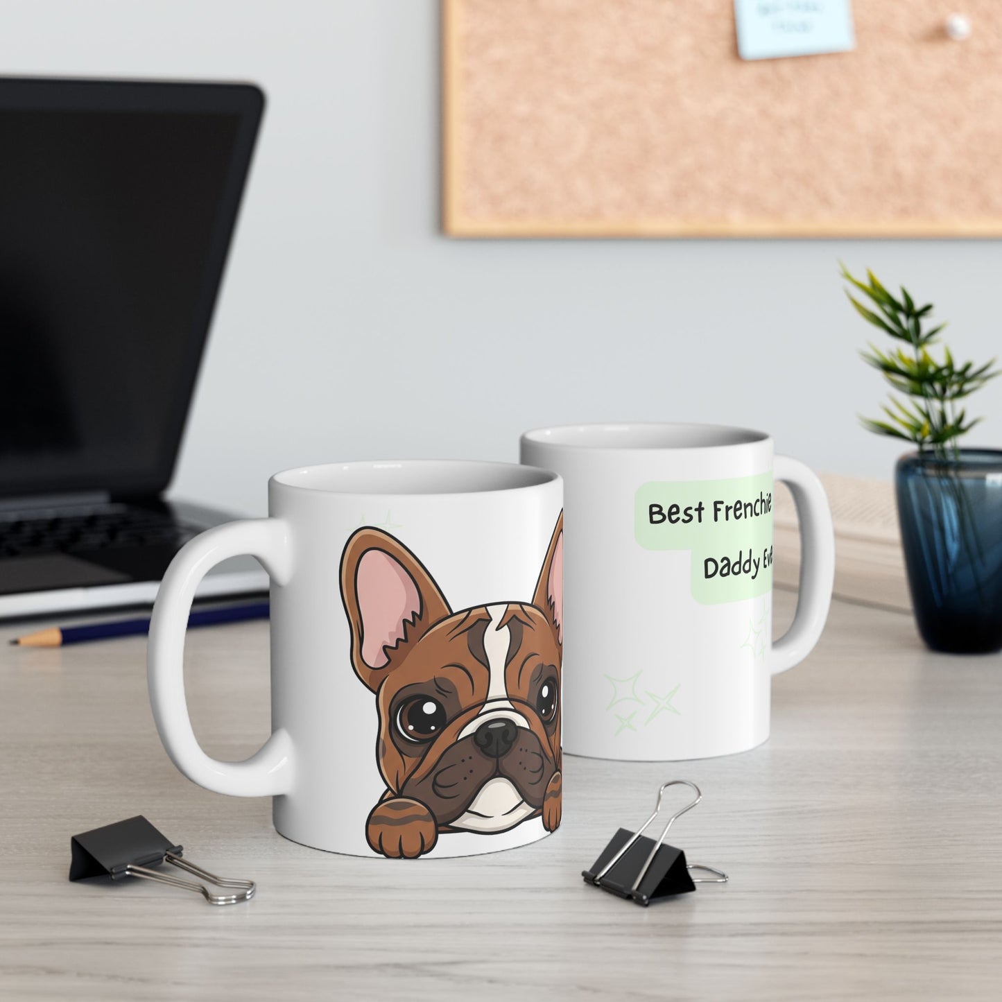 French Bulldog Peek-a-Boo Mug | Best Frenchie Daddy Gift