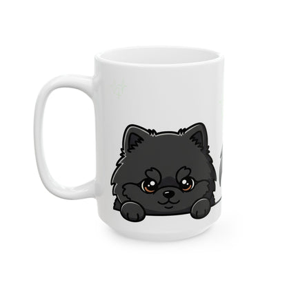 Pomeranian Peek-a-Boo Mug | Best Pomeranian Daddy Gift