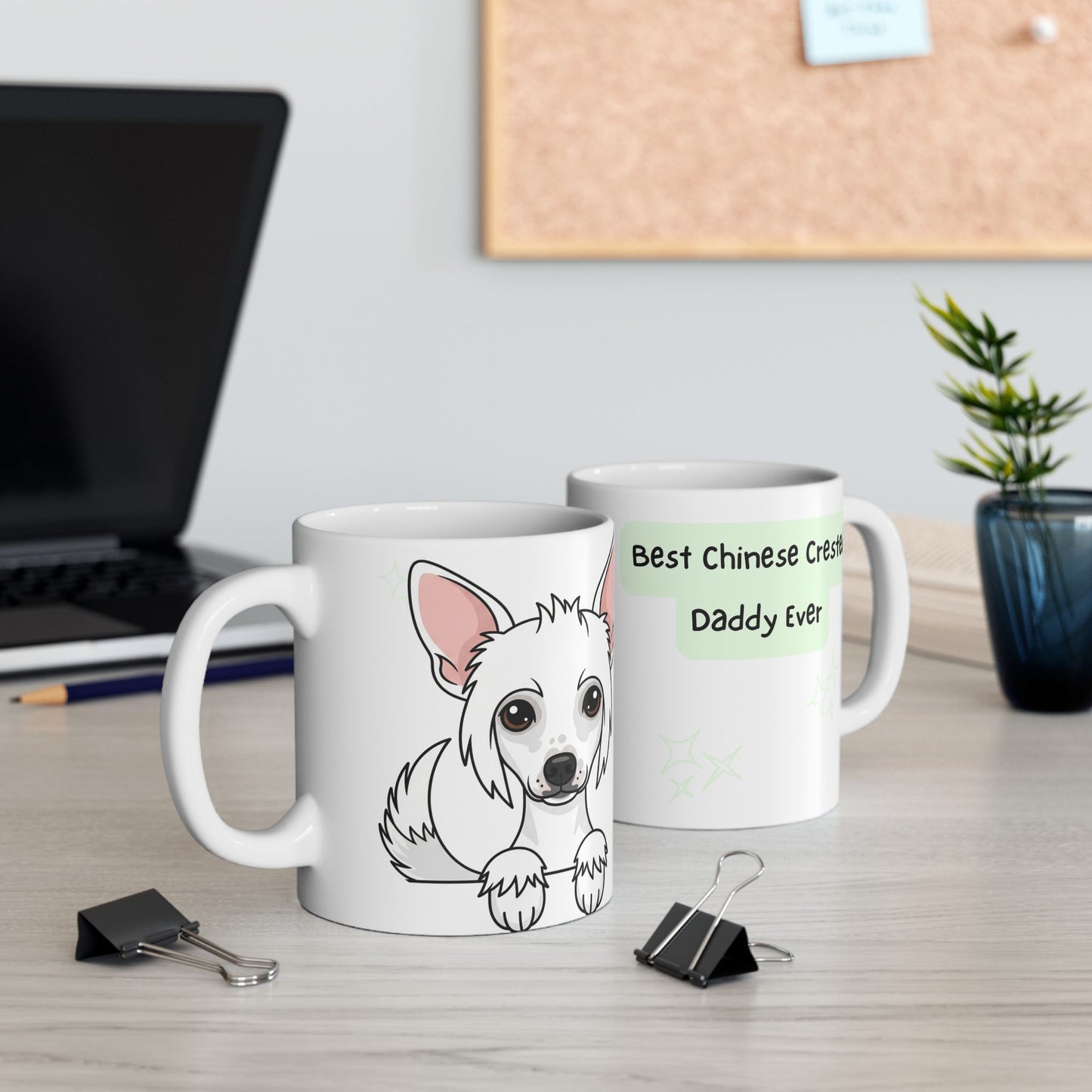 Chinese Crested Peek-a-Boo Mug | Best Chinese Crested Daddy Gift