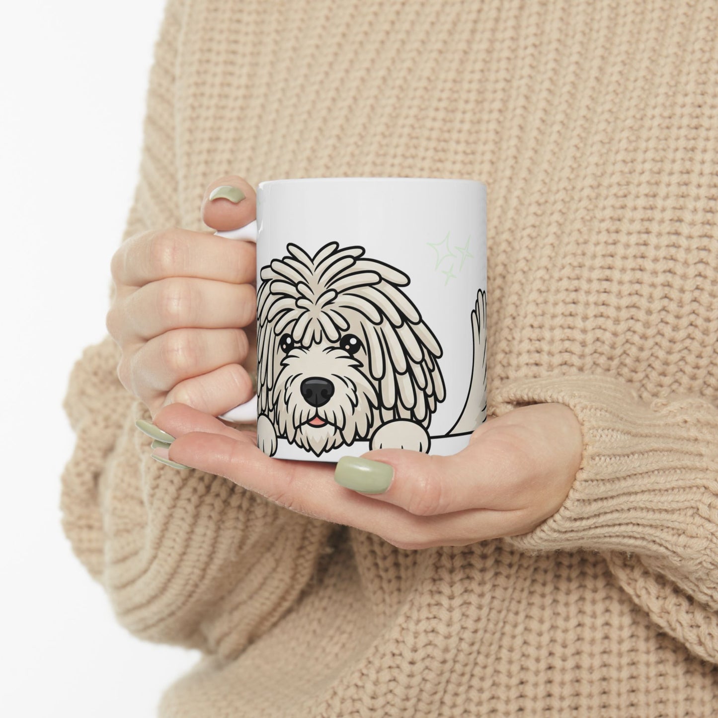 Komondor Peek-a-Boo Mug | Best Komondor Mama Gift