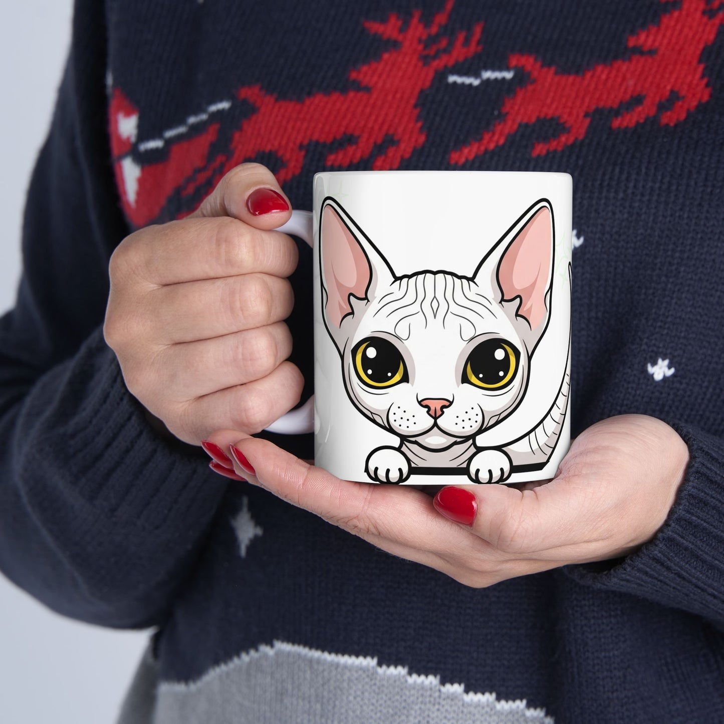 Sphynx Peek-a-Boo Mug | Best Sphynx Daddy Gift