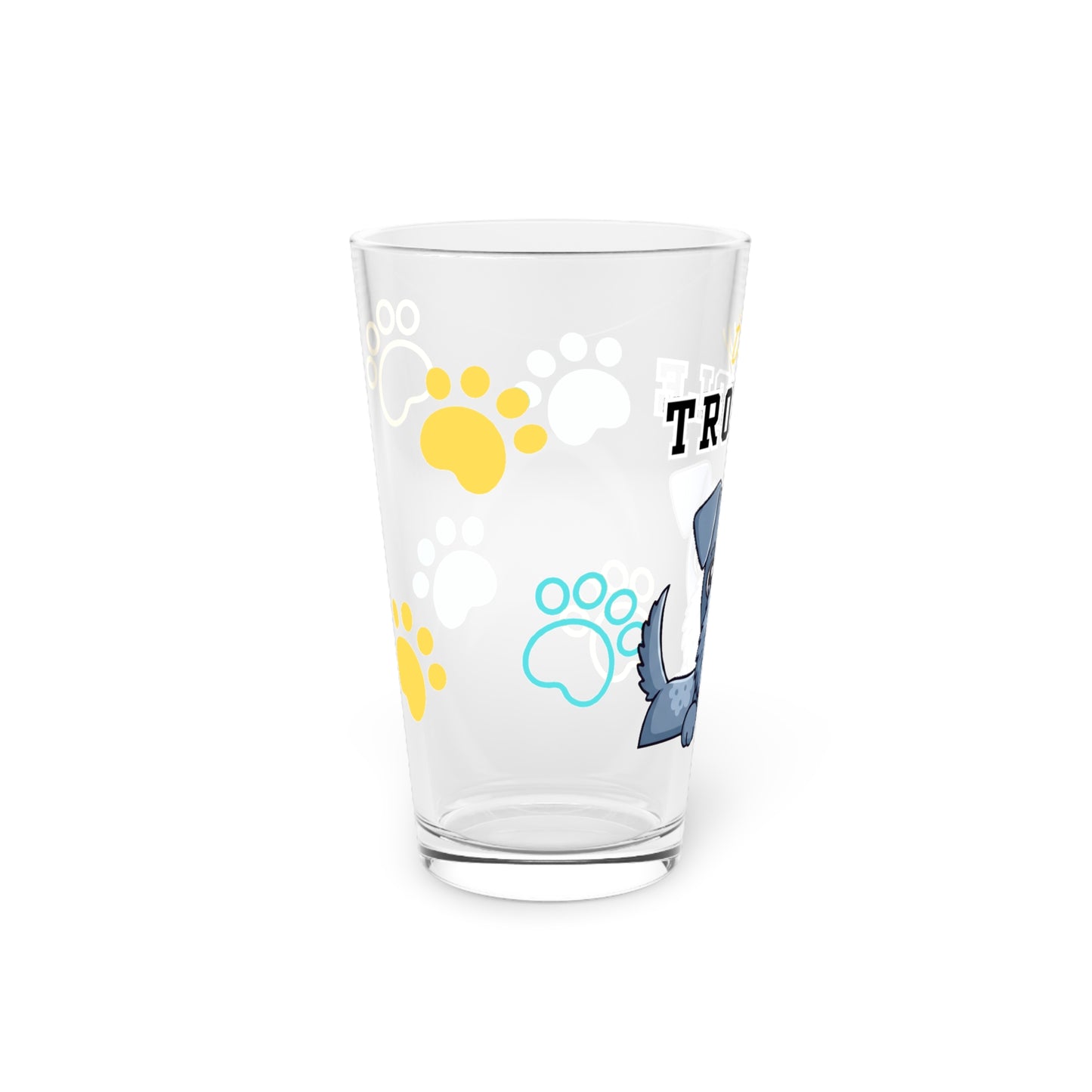 Kerry Blue Tiny Trouble Pint Glass