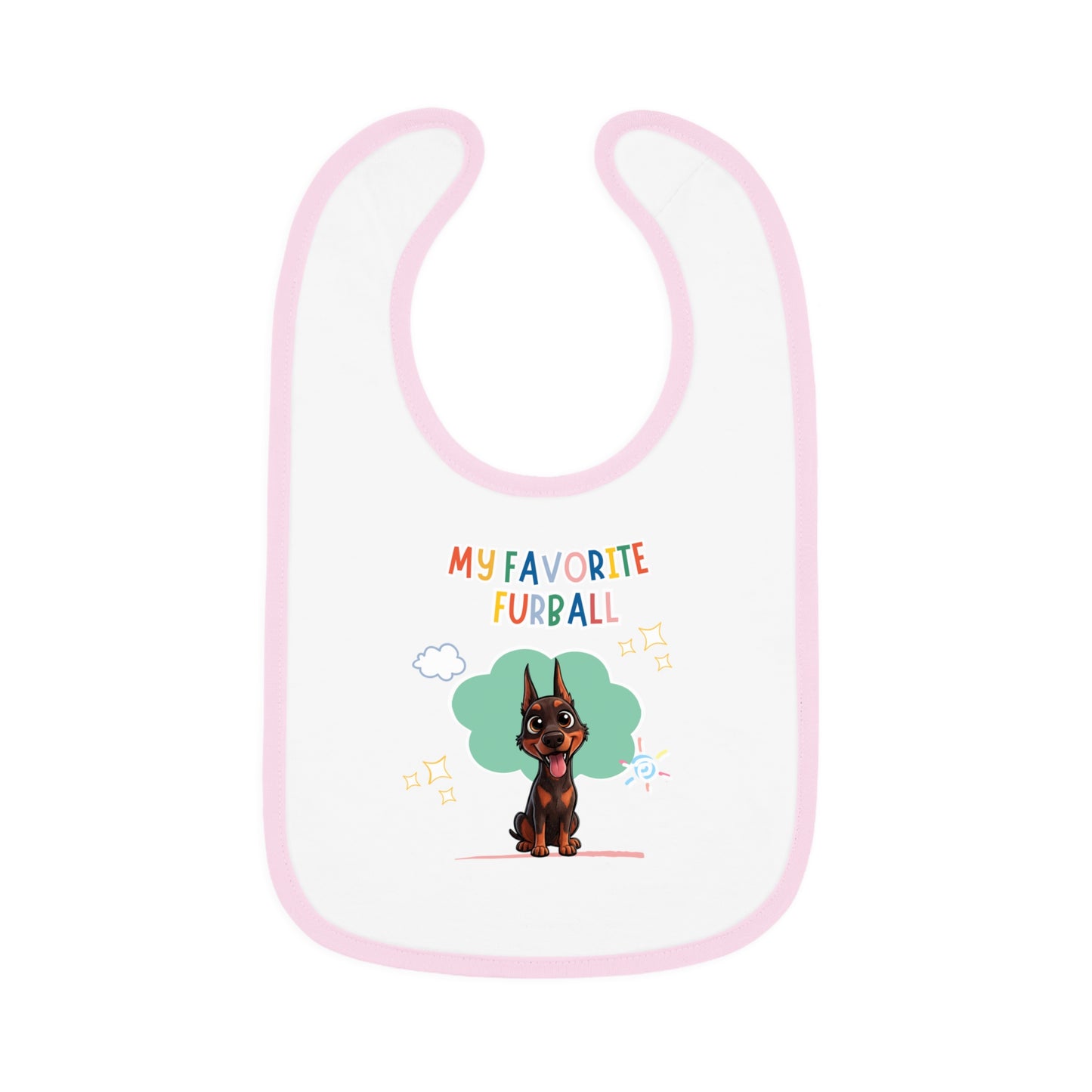 Doberman Favorite Furball Baby Bib