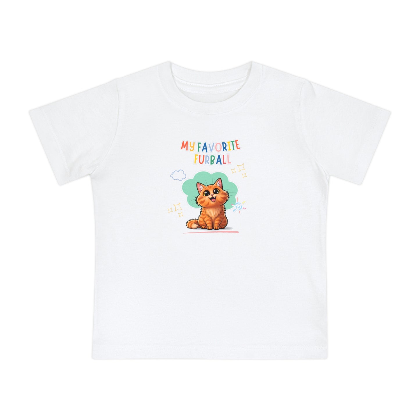 Long hair Orange Cat Favorite Furball Baby Tee