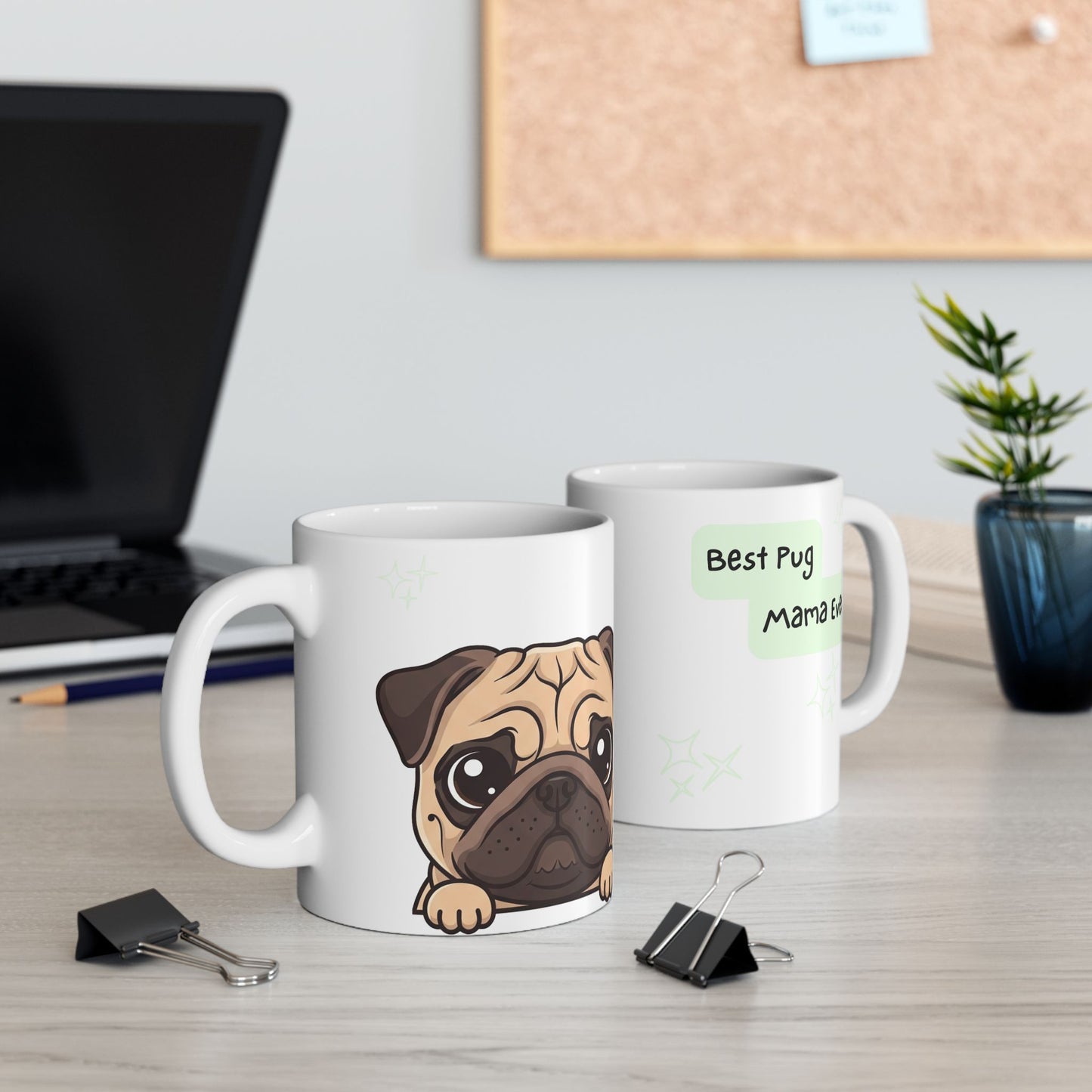 Pug Peek-a-Boo Mug | Best Pug Mama Gift