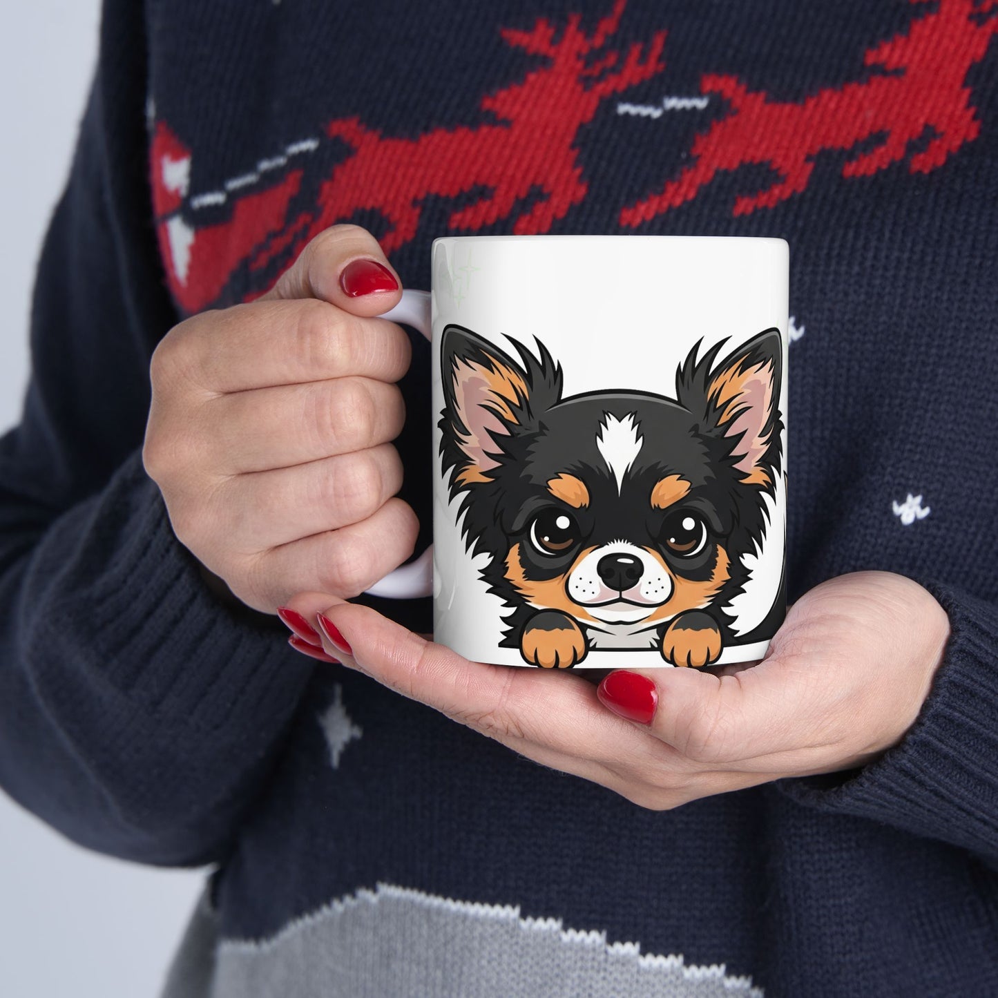 Chihuahua Peek-a-Boo Mug | Best Chihuahua Daddy Gift