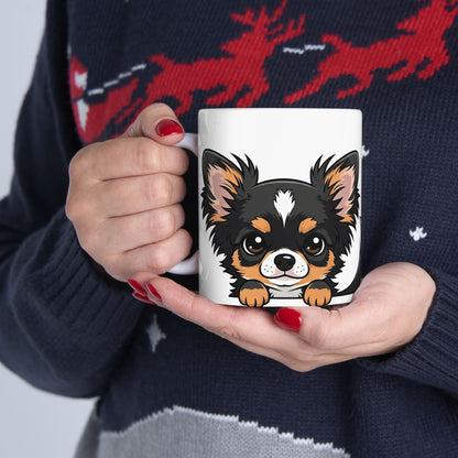 Chihuahua Peek-a-Boo Mug | Best Chihuahua Daddy Gift