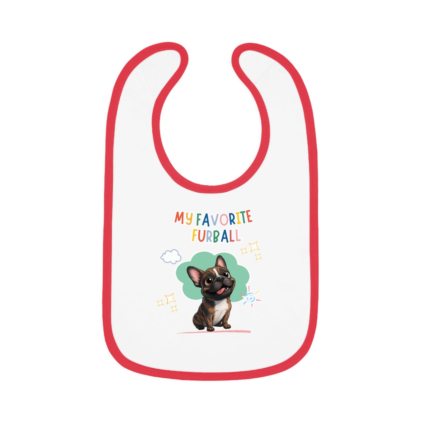 Frenchie Favorite Furball Baby Bib