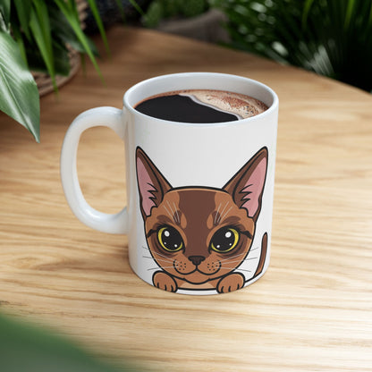 Cat Peek-a-Boo Mug | Best Cat Daddy Gift