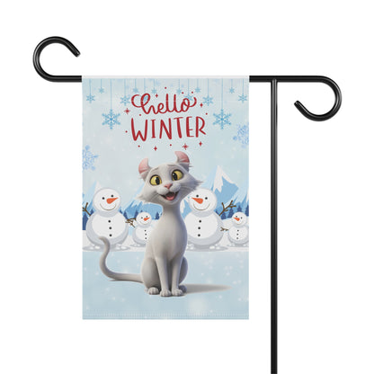 American Curl Hello Winter Garden Banner