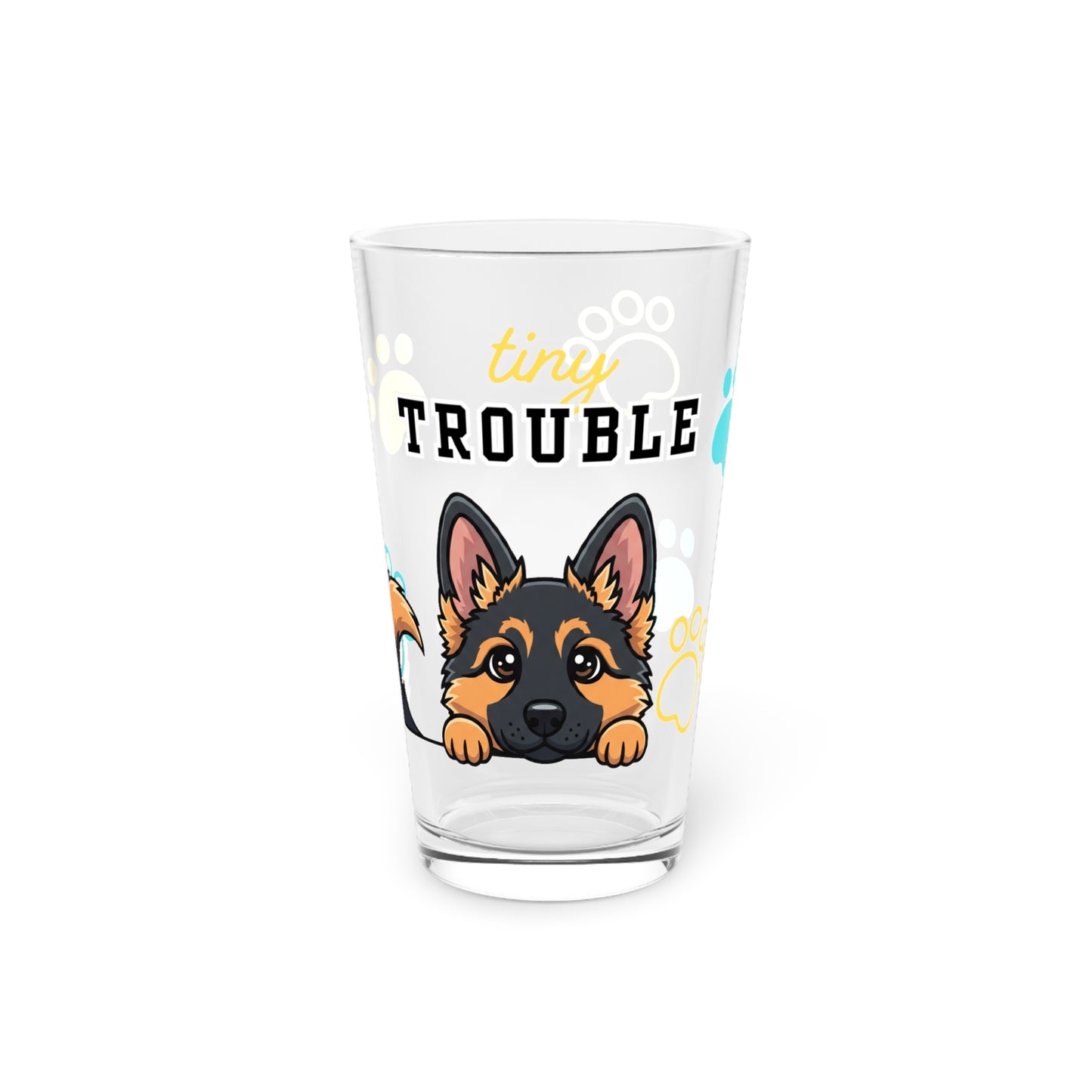 German Shepherd Tiny Trouble Pint Glass