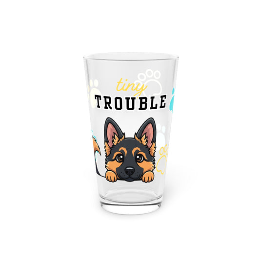 German Shepherd Tiny Trouble Pint Glass