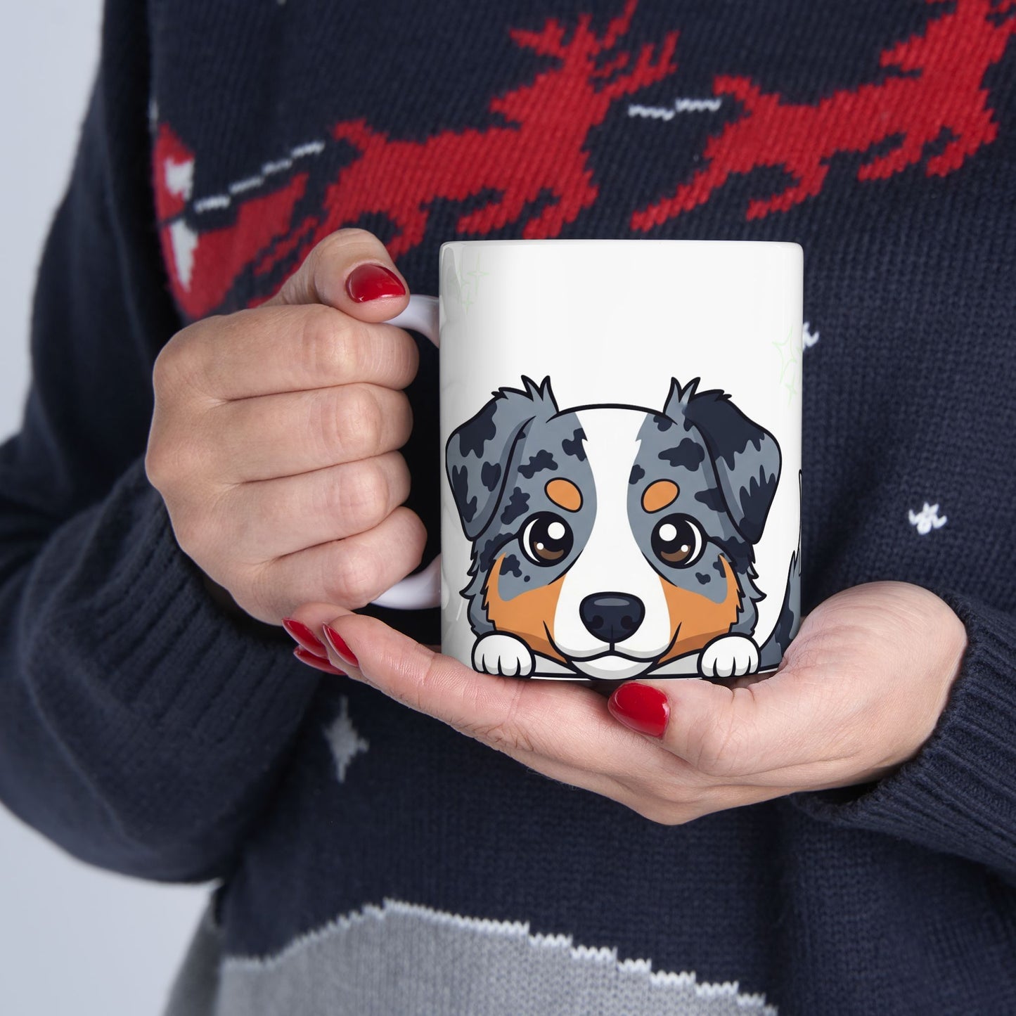 Australian Shepherd Peek-a-Boo Mug | Best Aussie Mama Gift