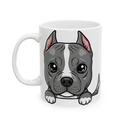 Pitbull Peek-a-Boo Mug | Best Pitbull Daddy Gift
