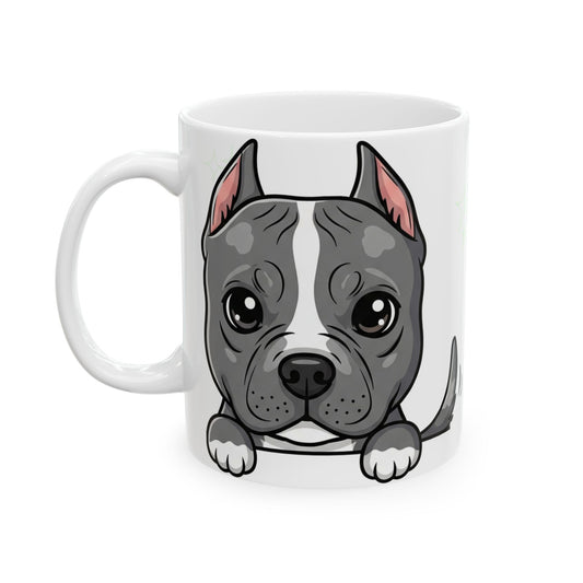 Pitbull Peek-a-Boo Mug | Best Pitbull Daddy Gift