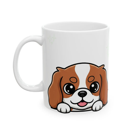 Cavalier King Charles Spaniel Peek-a-Boo Mug | Best Cavalier Mama Gift