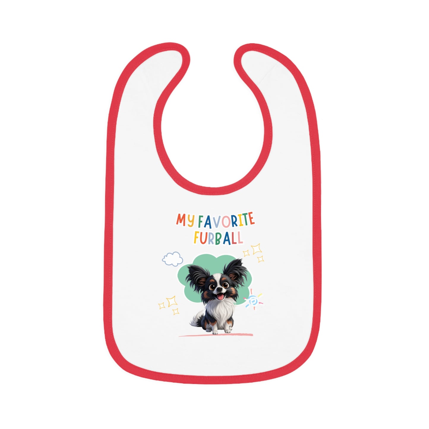 Papillon Favorite Furball Baby Bib