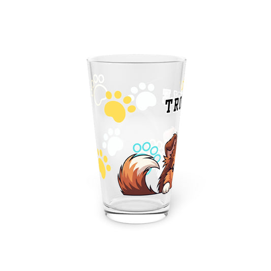 Sheltie Tiny Trouble Pint Glass