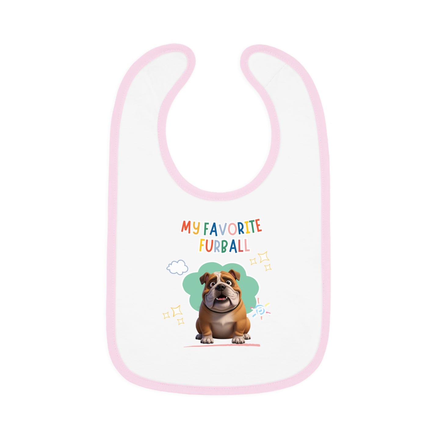 Bulldog Favorite Furball Baby Bib