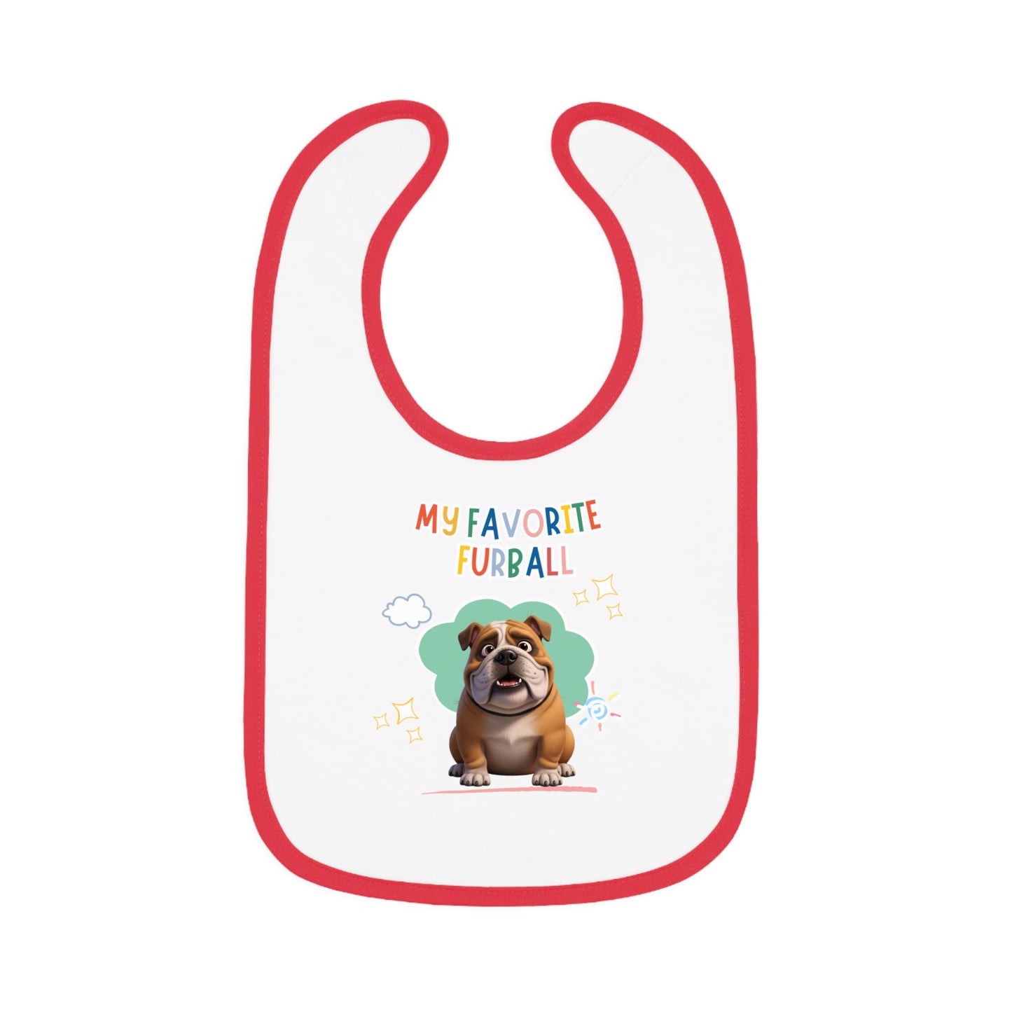 Bulldog Favorite Furball Baby Bib