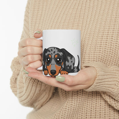 Dachshund Peek-a-Boo Mug | Best Weenie Daddy Gift