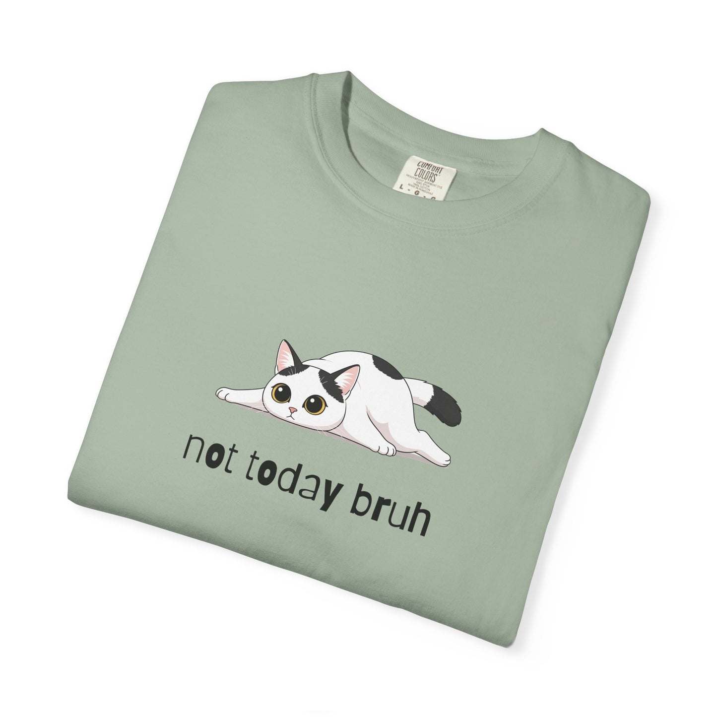 Short hair white cat Not Today Bruh T-Shirt