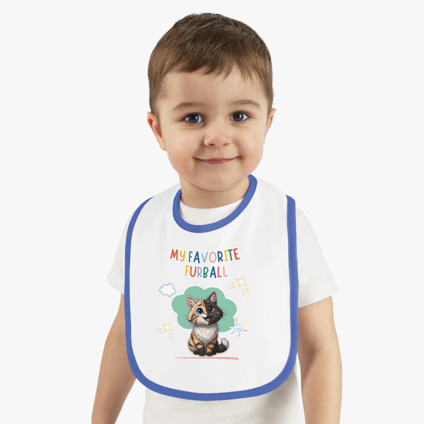 Long hair Chimera Cat Favorite Furball Baby Bib