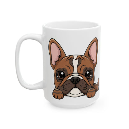 French Bulldog Peek-a-Boo Mug | Best Frenchie Daddy Gift