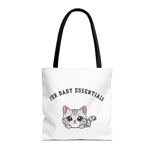 Short hair silver tabby cat FurBaby Tote Bag