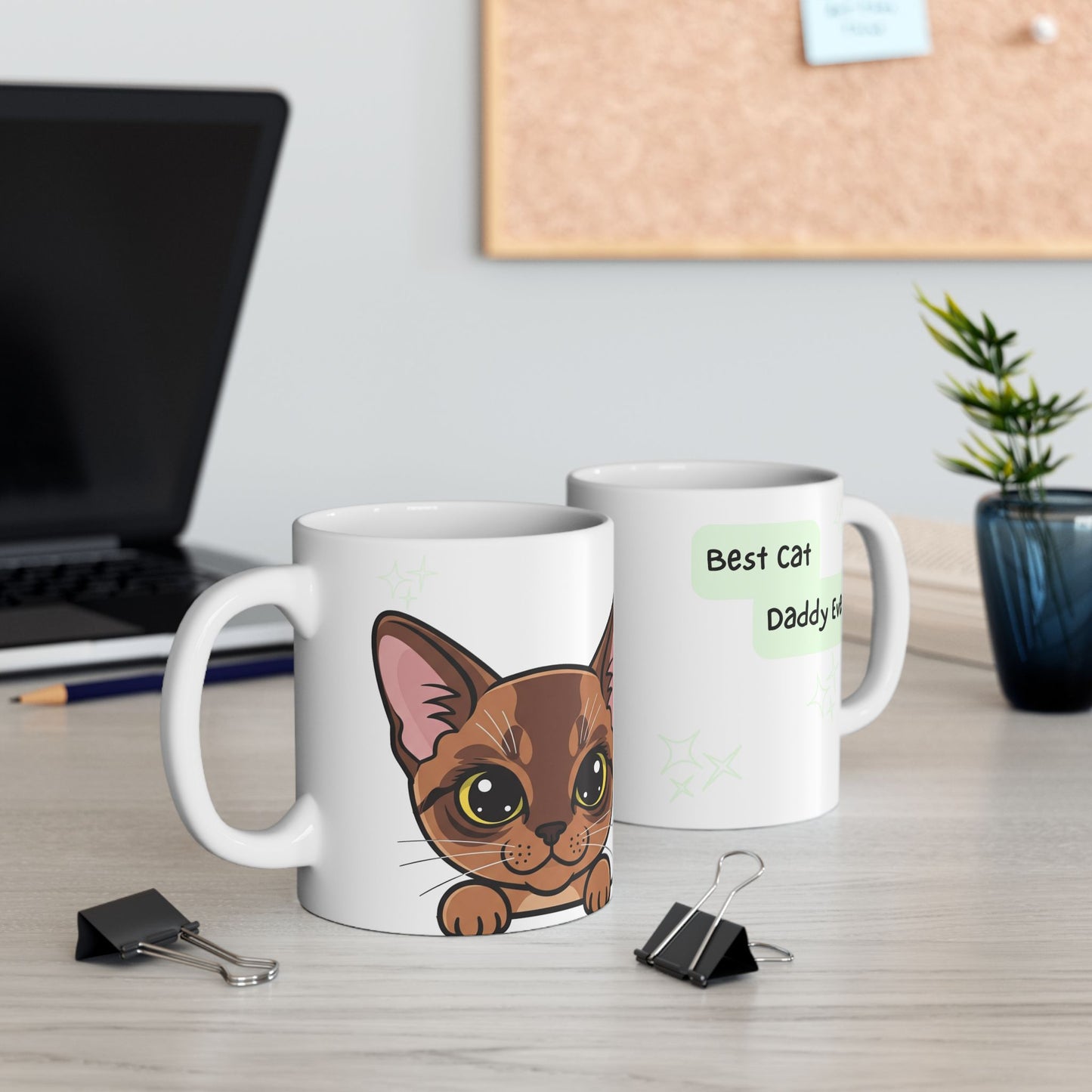 Cat Peek-a-Boo Mug | Best Cat Daddy Gift