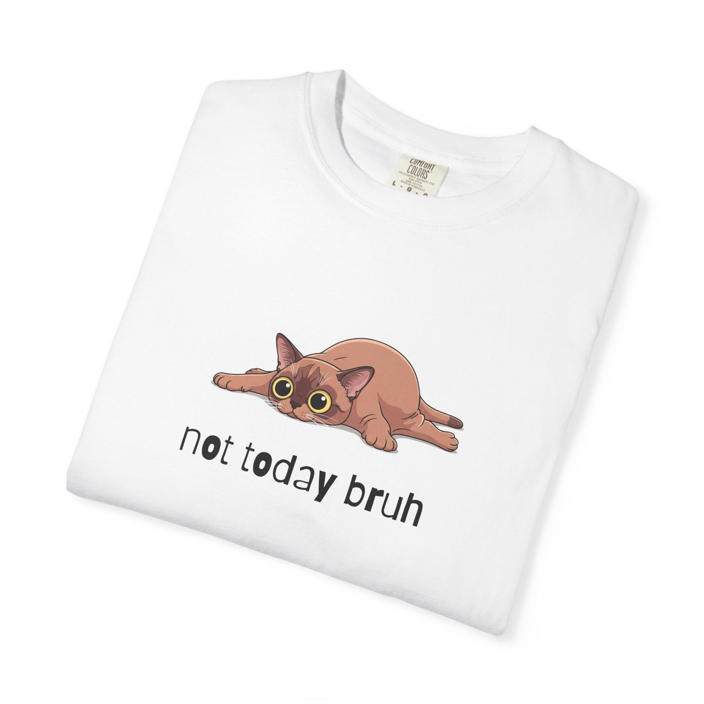 Short hair brown cat Not Today Bruh T-Shirt