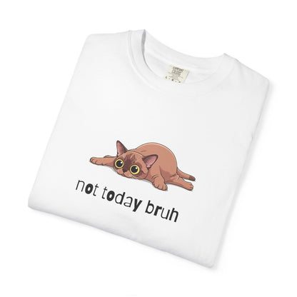 Short hair brown cat Not Today Bruh T-Shirt