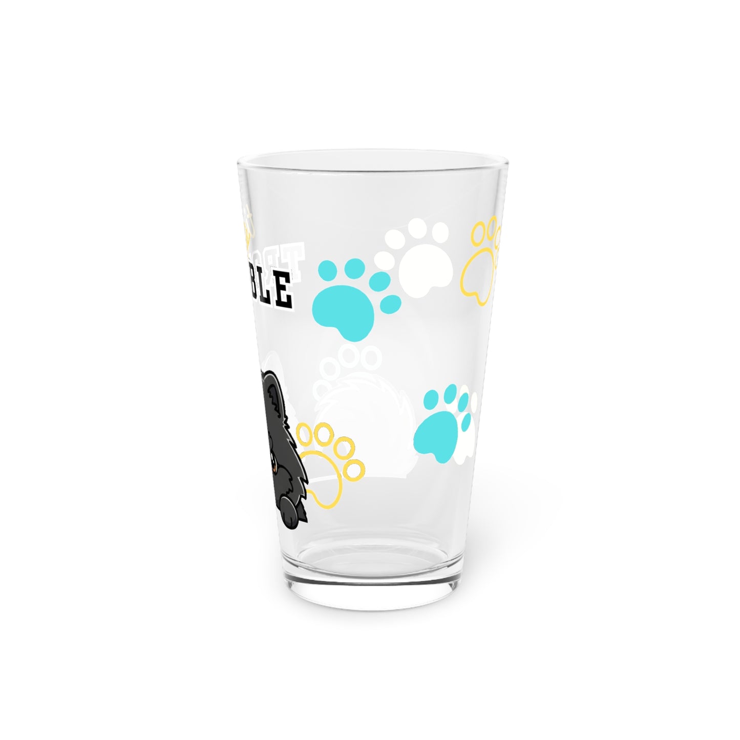 Pomeranian Tiny Trouble Pint Glass