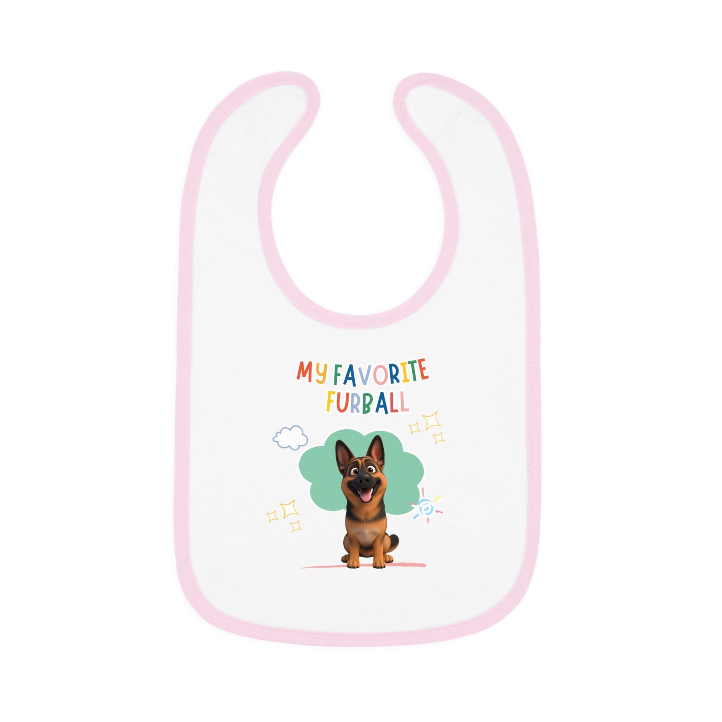 German Shepherd Favorite Furball Baby Bib