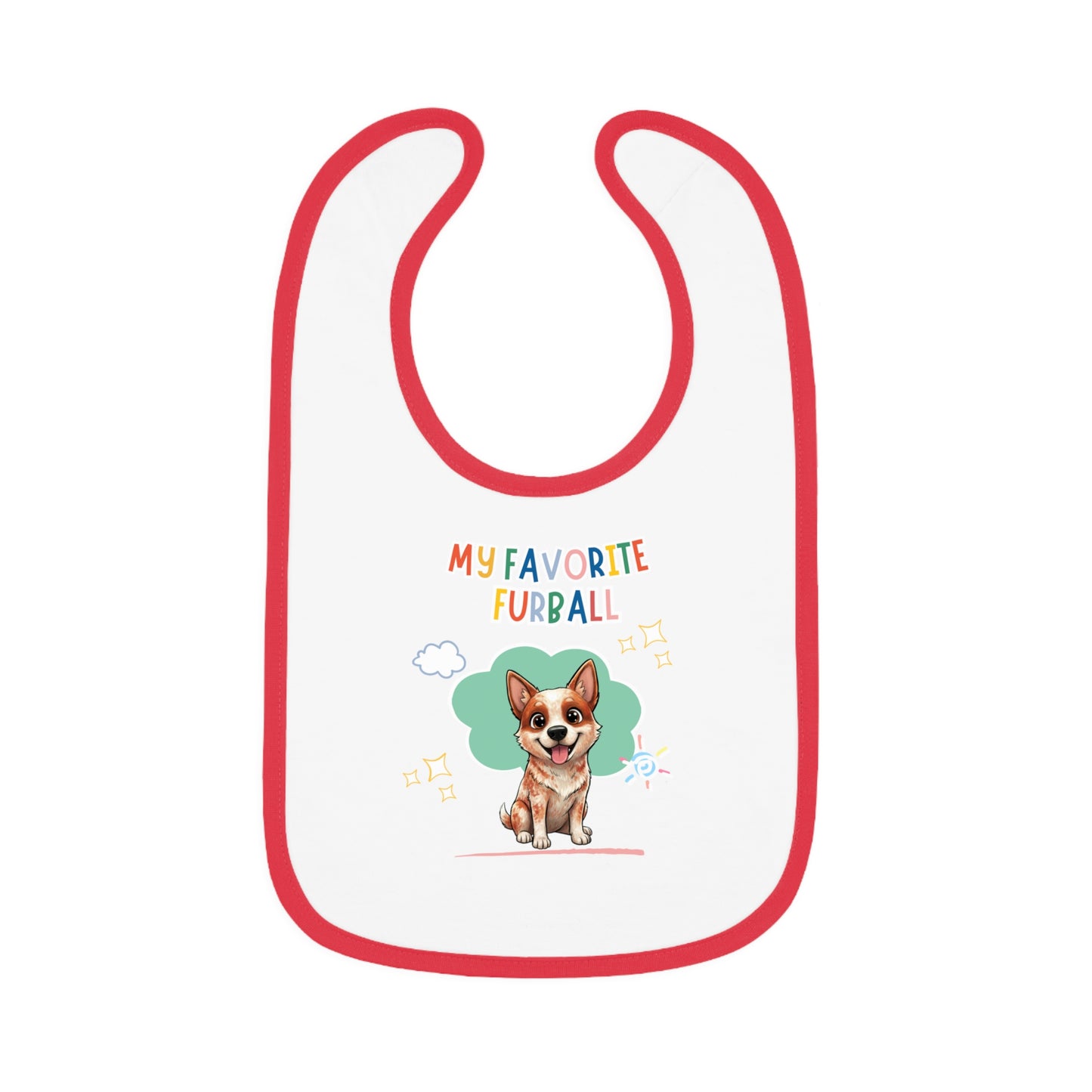 Red Heeler  Favorite Furball Baby Bib