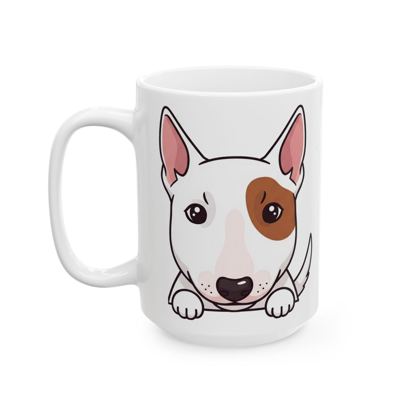 Bull Terrier Peek-a-Boo Mug | Best Bull Terrier Daddy Gift