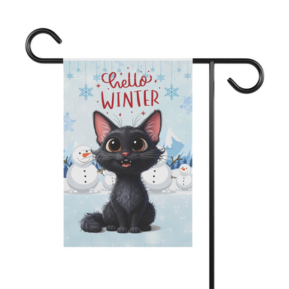 LaPerm Hello Winter Garden Banner