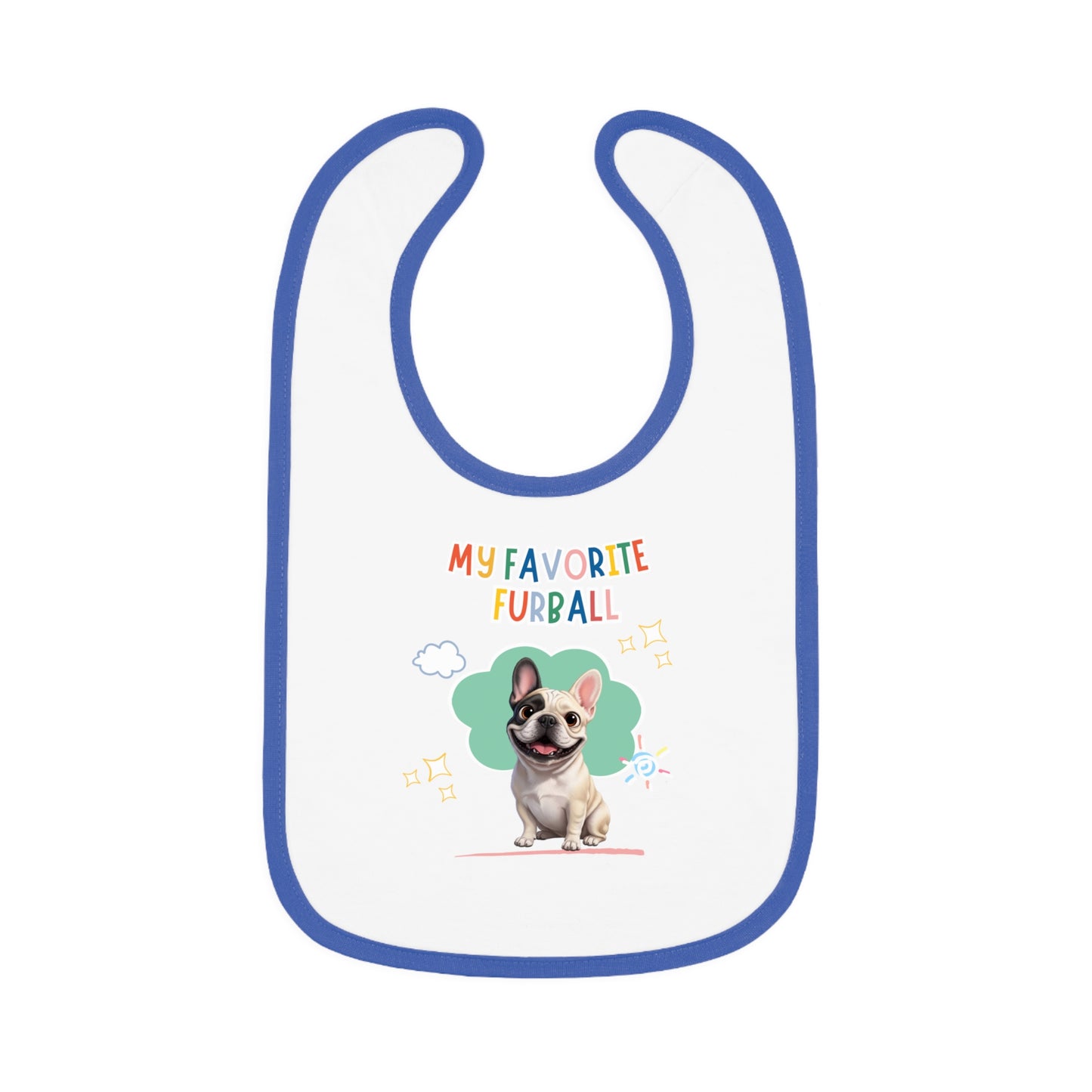 Frenchie Favorite Furball Baby Bib