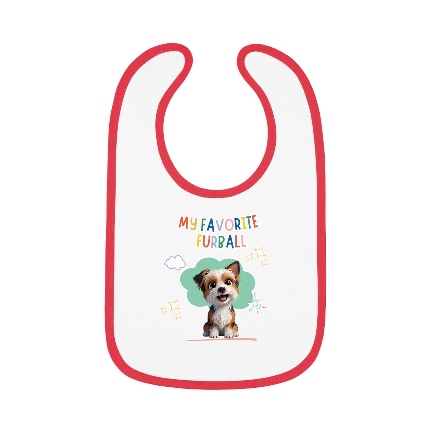 Yorkie Favorite Furball Baby Bib