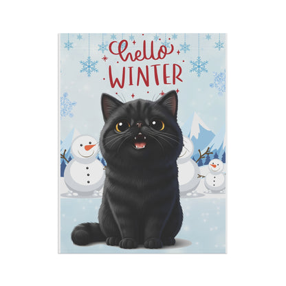 Exotic Shorthair Hello Winter Garden Banner