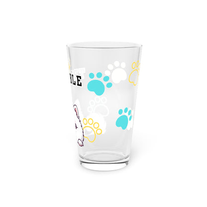 Pomeranian Tiny Trouble Pint Glass