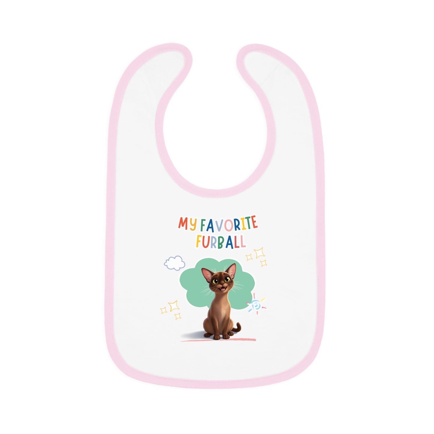 Shorthair Brown Cat Favorite Furball Baby Bib
