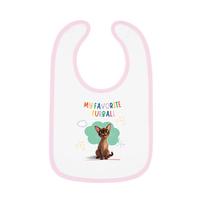Shorthair Brown Cat Favorite Furball Baby Bib