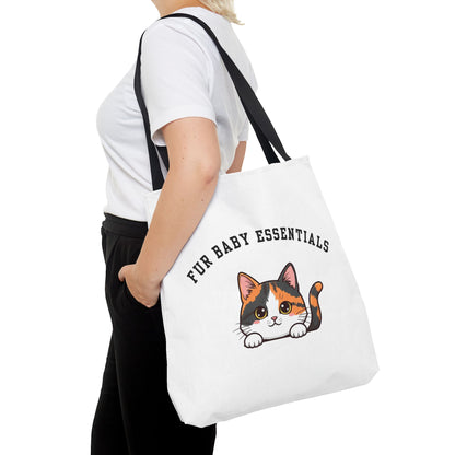 Short hair calico cat FurBaby Tote Bag