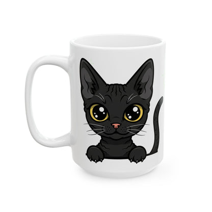Devon Rex Peek-a-Boo Mug | Best Devon Rex Mama Gift