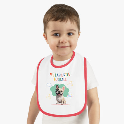 Frenchie Favorite Furball Baby Bib