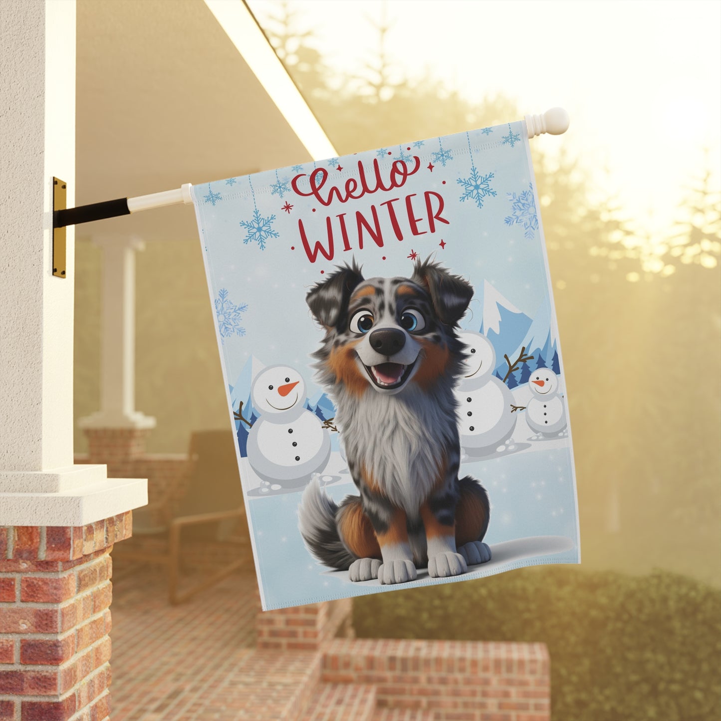 Aussie Hello Winter Garden Banner