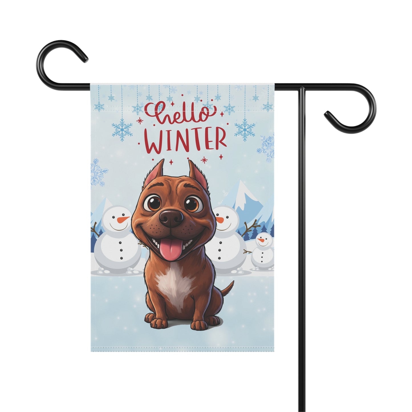 Pitbull Hello Winter Garden Banner