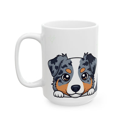 Australian Shepherd Peek-a-Boo Mug | Best Aussie Mama Gift
